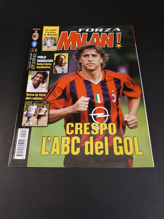 rivista FORZA MILAN - anno 2004 - n 8 Crespo (senza poster)