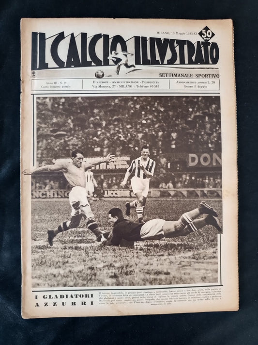 rivista IL CALCIO ILLUSTRATO anno 1933 numero 19 - Nazionale Schiavio