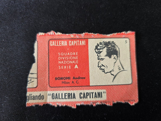A.C Milan Figurina Calciatori BONOMI Andrea Ed.galleria Capitani Anni '40