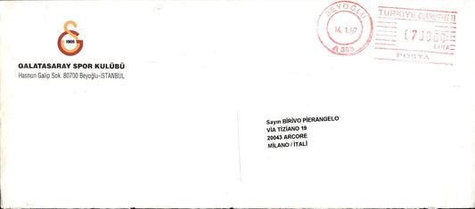 busta primo giorno Galatasaray 1997
