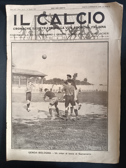rivista IL CALCIO numero 50-51 - anno 1925 - Santamaria