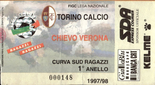 biglietto stadio CHIEVO-VERONA 1997/98