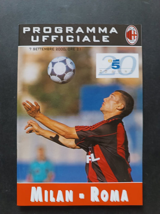 programma Ufficiale MILAN ROMA 7 settembre 2000