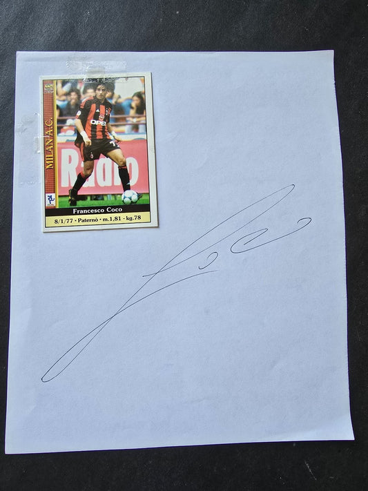 Autografo autograph originale su foglietto  Francesco Coco