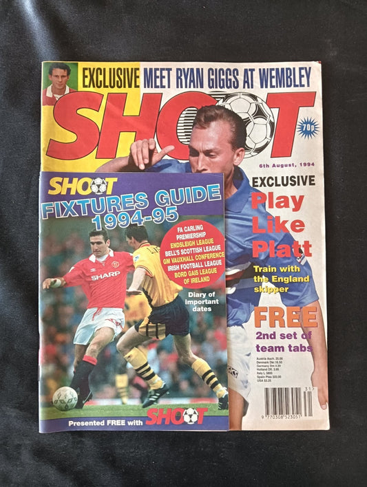 Rivista SHOOT 6 Agosto 1994 Ryan Giggs