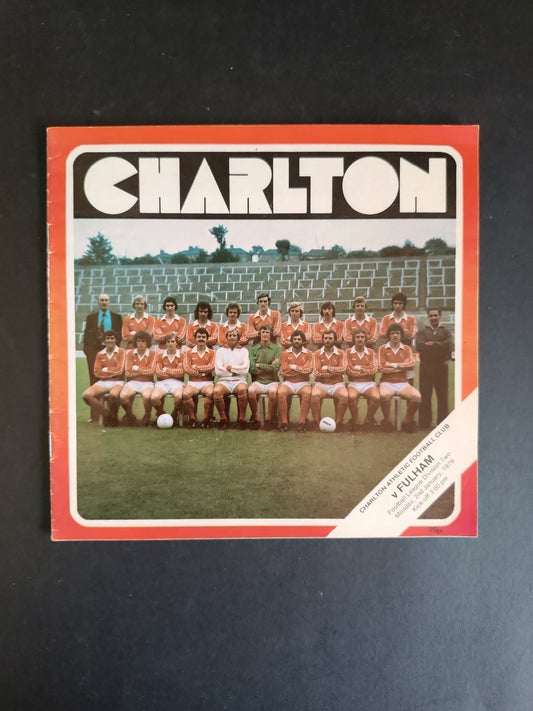 programma calcio Charlton Athletic vs Fulham 1978