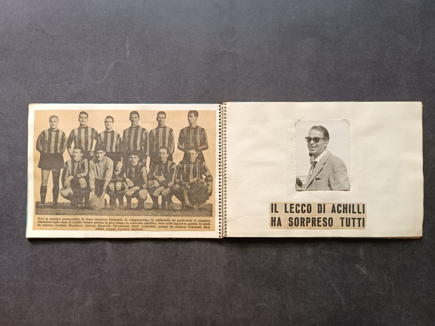 Album con ritagli fotografici Lecco Calcio