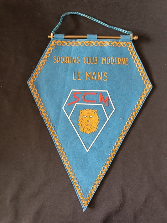 Gagliardetto Pennant Sporting Club Moderne Le Mans Francia Vintage
