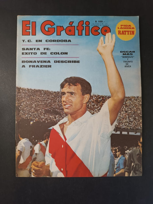 Rivista EL GRAFICO numero 2563  anno 1968 -  Oscar MAs (con poster)