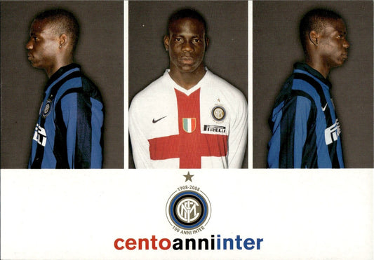 cartolina calciatori 100 anni Inter Balotelli