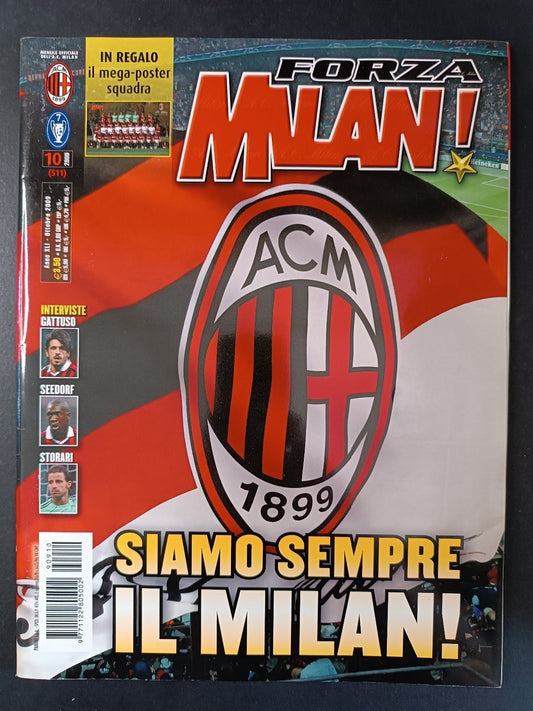 rivista FORZA MILAN - anno 2009 n 10 - Milan (con poster)
