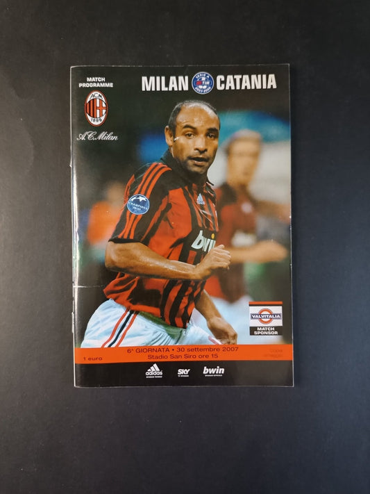 Programma originale  0/09/2007 Milan Catania campionato serie A