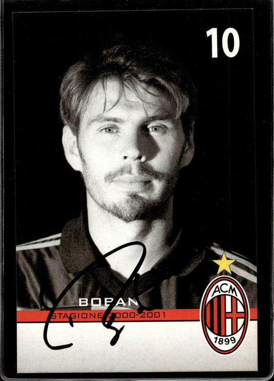 cartolina postcard Calcio Milan con Autografo 2000/01.  - Boban (2