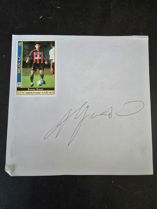 Autografo autograph originale su foglietto Dra�en Brn?i?