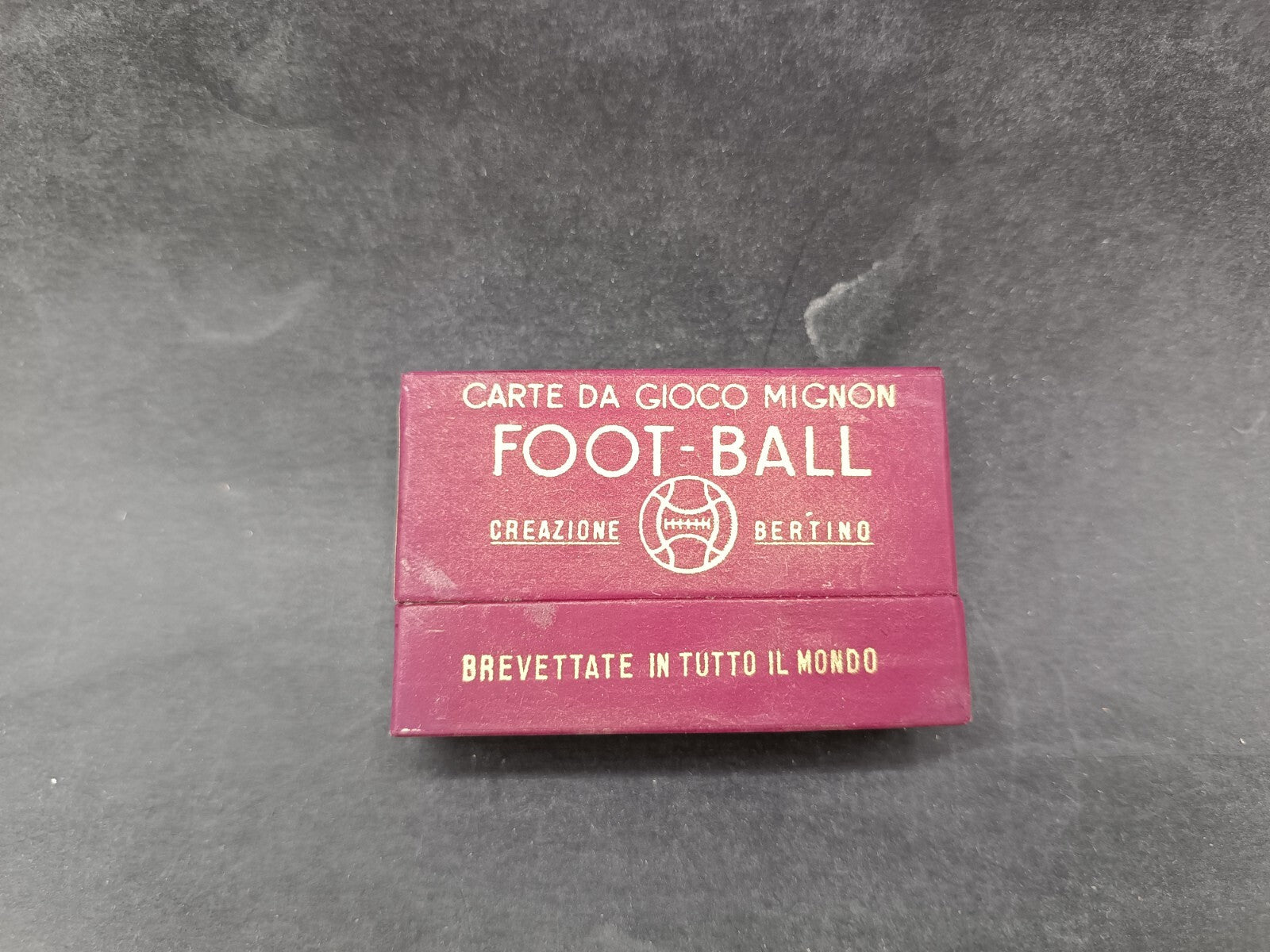 Mazzo carte da gioco mignon Creazione Bertino Football confezione granata