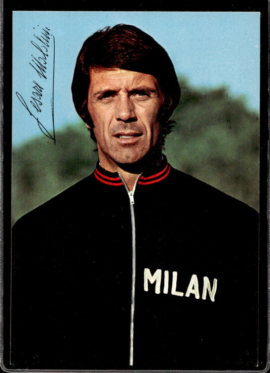 cartolina postcard Calcio Milan Cesare Maldini