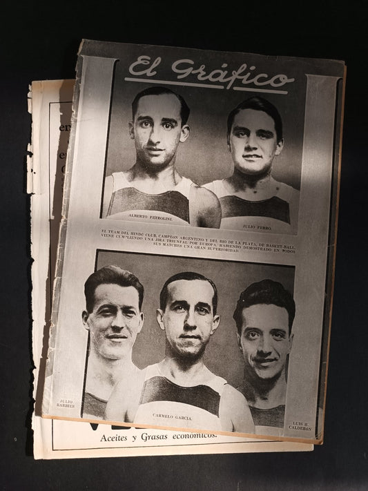 Rivista EL GRAFICO numero 402 anno 1927 Basket Argentino, Petrolini, Ferro