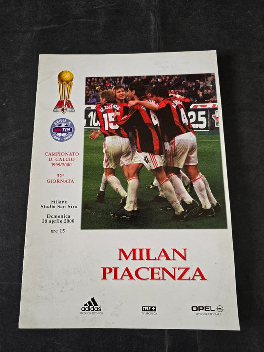 Programma Originale Serie A TIM  MIlan Piacenza 1999/2000