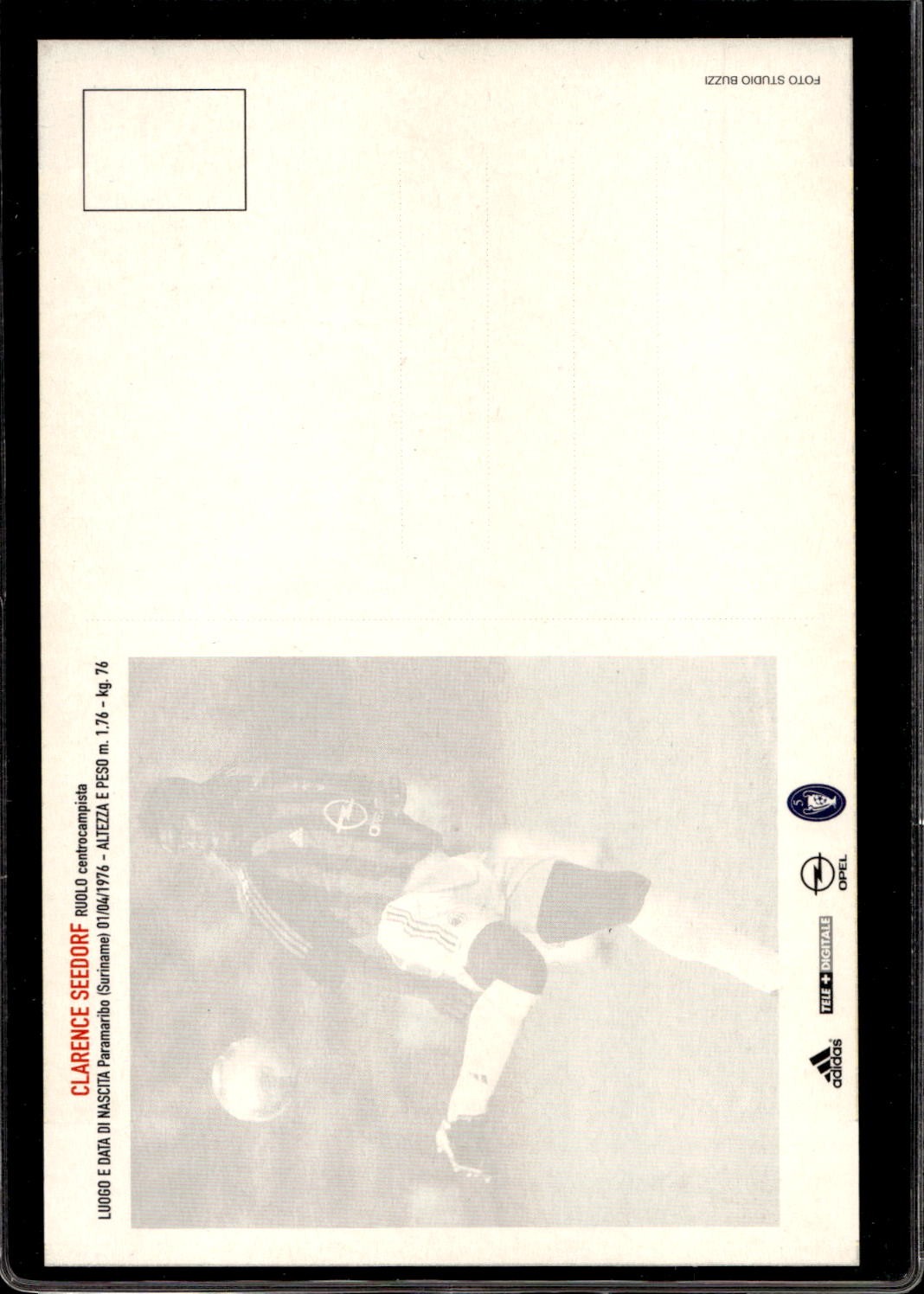 cartolina postcard Calcio Milan con Autografo 2002/03  - Seedorf