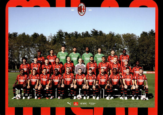 cartolina postcard calcio MILAN 2023-2024