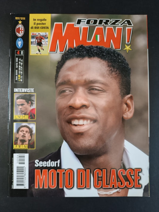 rivista FORZA MILAN - anno 2005 - n 4 Seedorf (con poster)