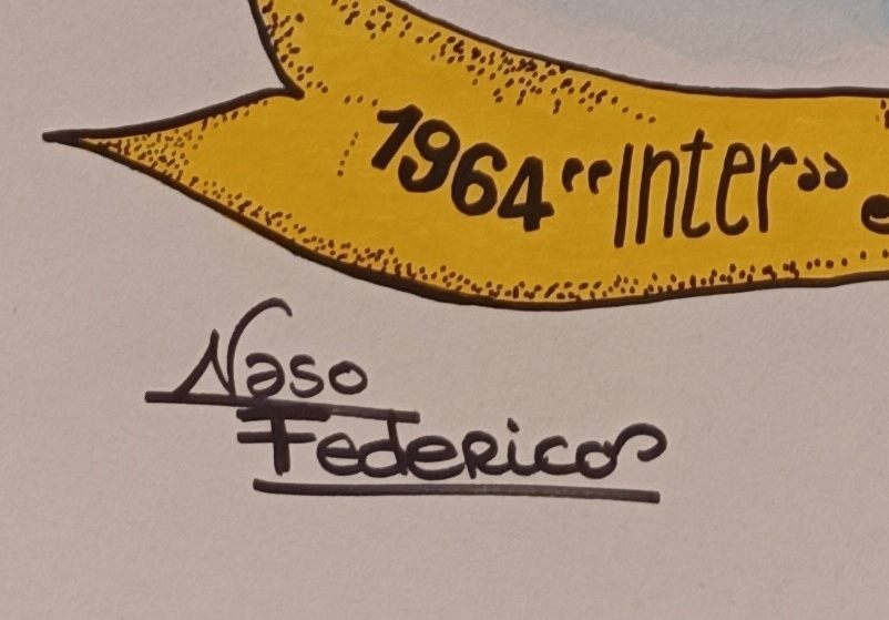 A. PICCHI ritratto da Federico Naso disegno originale 35x50 cm non incorniciato