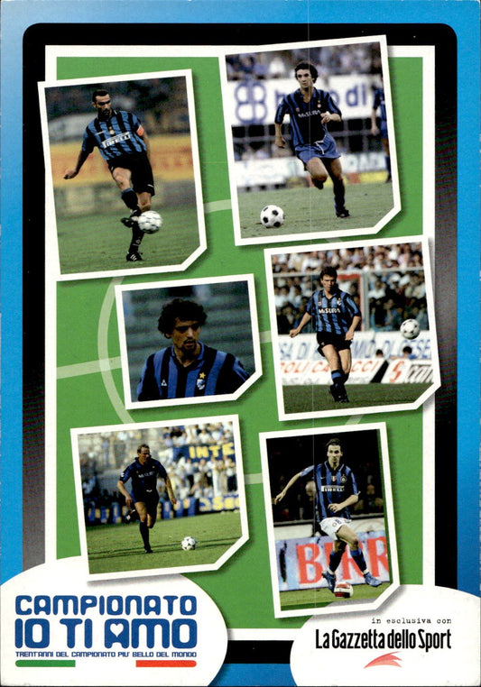 cartolina calciatori campion io ti amo Inter