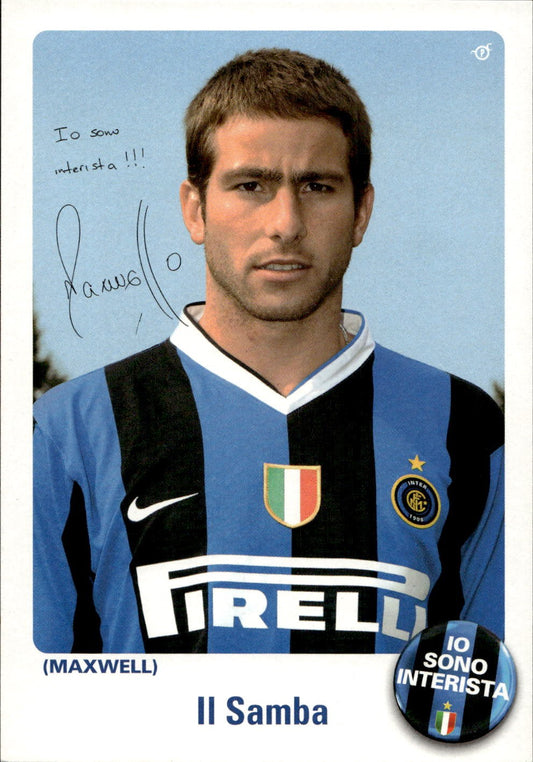 cartolina calciatori Io sono interista Maxwell