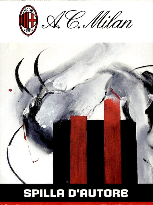 cartolina postcard Calcio da raccoglitore Milan  Spilla d'Autore
