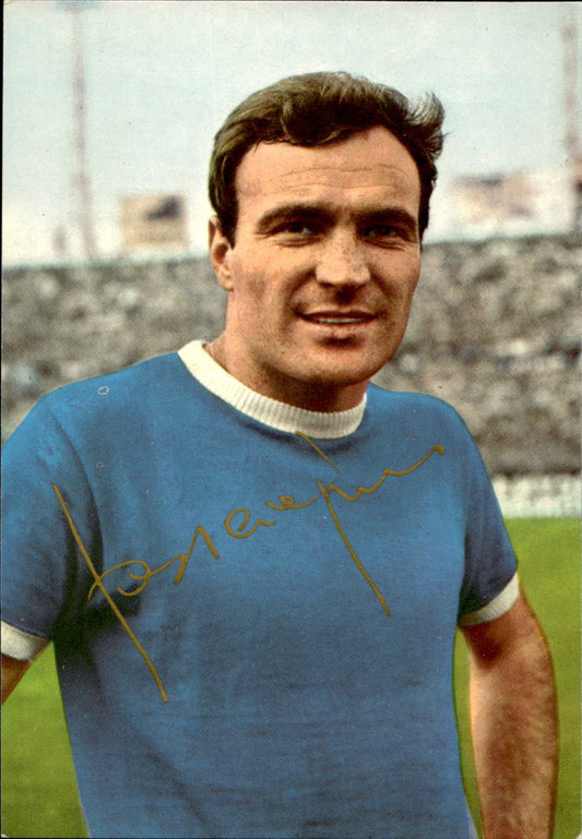 cartolina Altafini Napoli autografata in originale