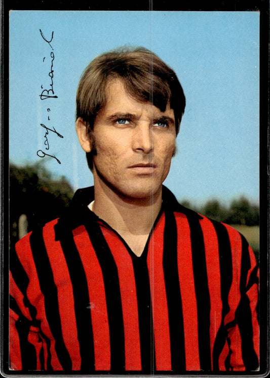 cartolina postcard Calcio Milan Giorgio Biasiolo