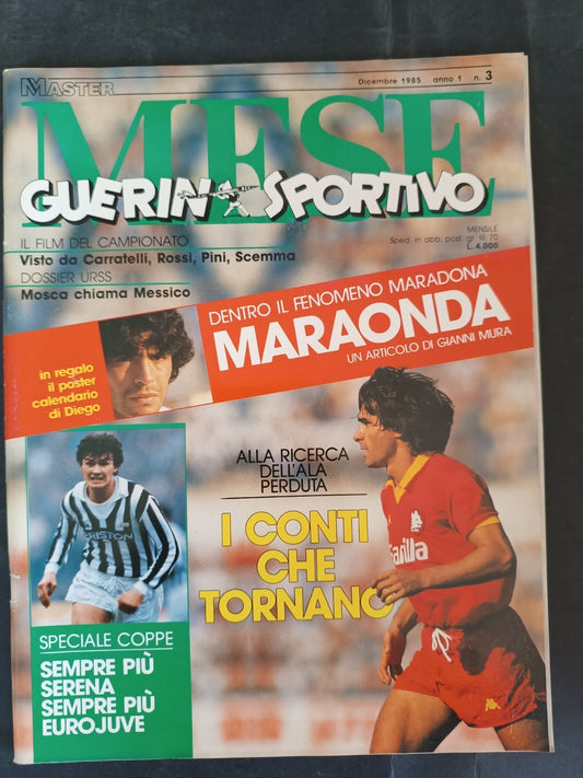 rivista Guerin Sportivo Mese Anno I nr 3 1985 Maradona no poster