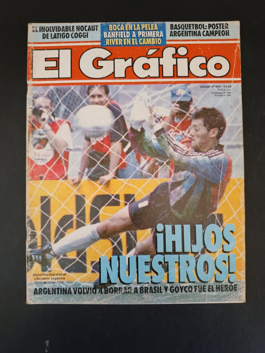 Rivista EL GRAFICO numero 3847 anno 1993 - Goycochea (con poster)