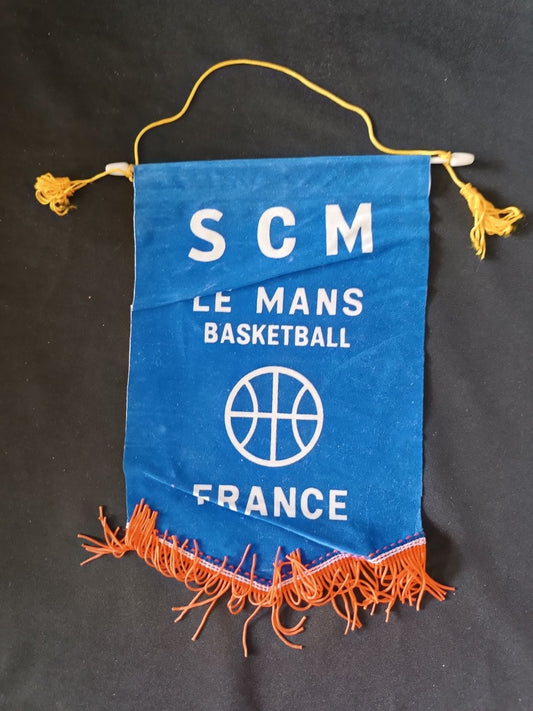 Gagliardetto Pennant SCM Le Mans Basketball Francia Vintage