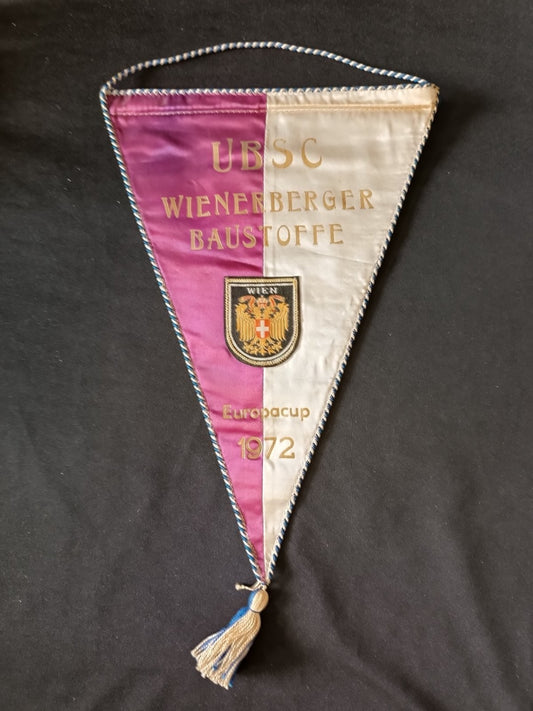 Gagliardetto Pennant UBSC Wienerberger Austria Eurocup Basket 1972 Vintage