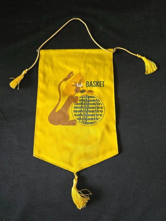 Gagliardetto Pennant  MOBILQUATTRO Milano 1958 pallacanestro basket originale