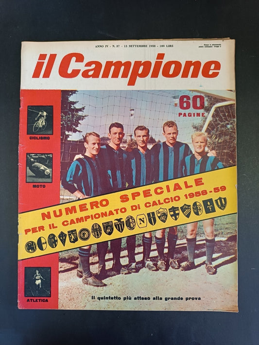 rivista IL CAMPIONE anno IV - anno 1958 - numero 37 - Inter