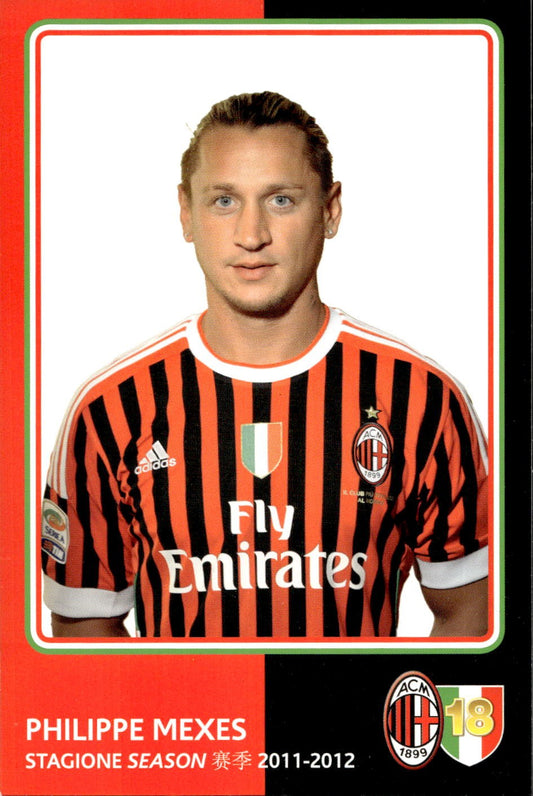 cartolina postcard Calcio Milan 2011-12 - Mexes