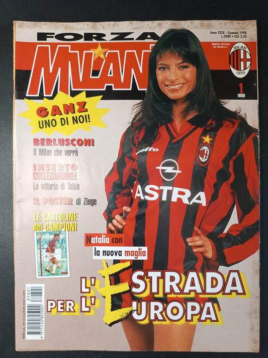rivista FORZA MILAN - anno 1998 - n 1 Estrada (con poster senza cartoline)