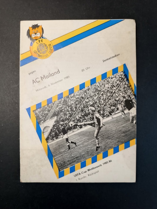 programma AC MAILAND UEFA-CUP-WETTBEWERB (tedesco) 1985 Milan