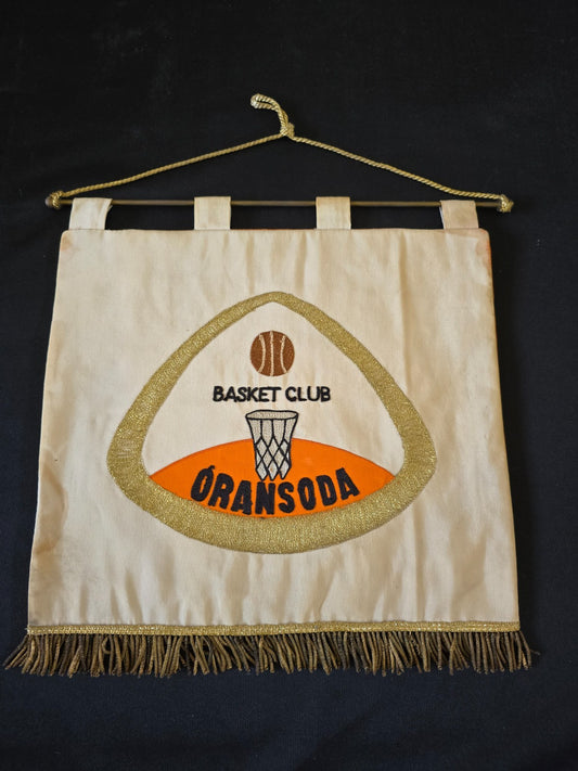 Gagliardetto Pennant ricamato ORANSODA Pallacanestro Cantù bASKET ORIGINALE '70