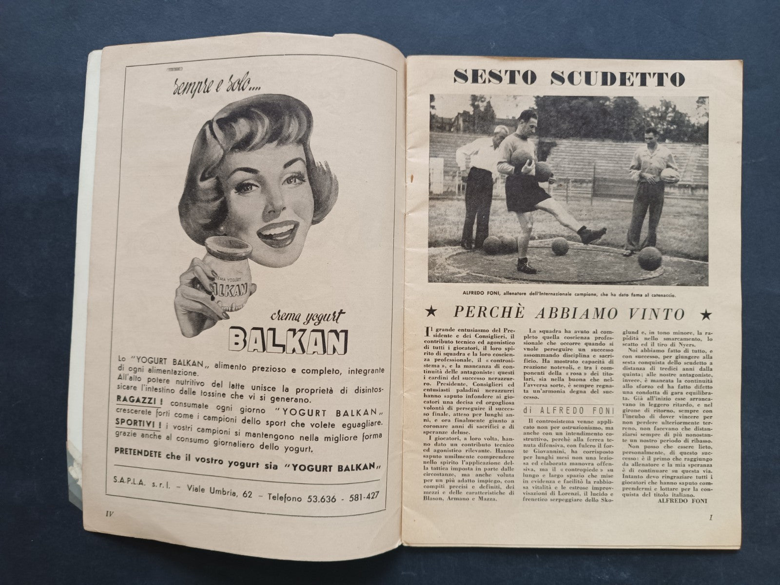 Rivista Inter Campione d'Italia 1953