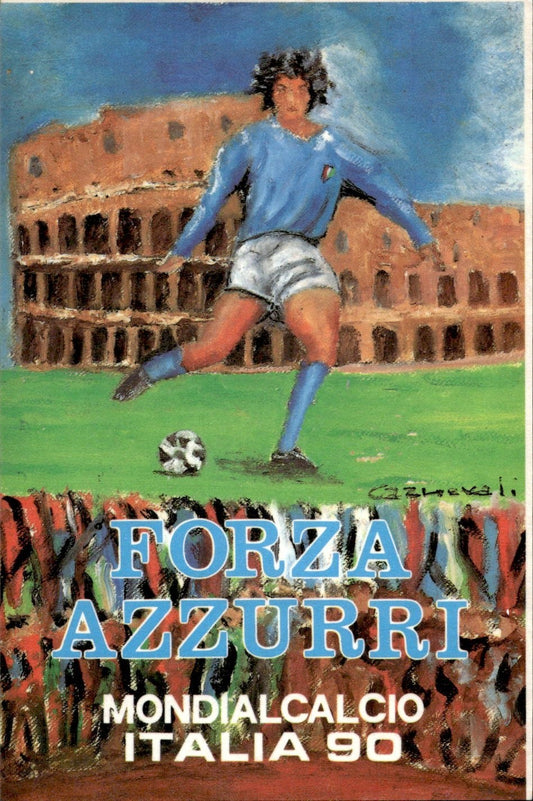 cartolina calciatori Forza Azzurri Italia 90 - 1