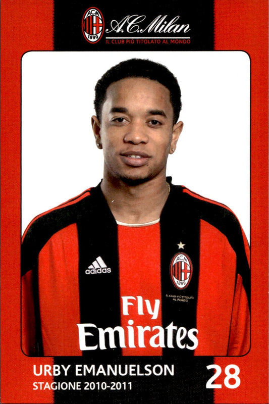 cartolina postcard Calcio  Milan 2010/11 - #28 Emanuelson