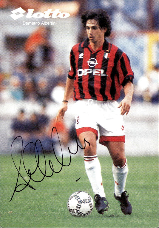 Cartolina Demetrio Albertini Milan con autografo