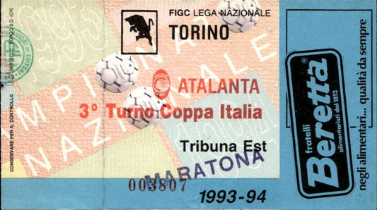Biglietto stadio Torino-Atalanta Coppa Italia 1993-94