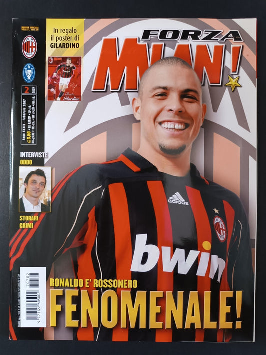 rivista FORZA MILAN - anno 2007 n 2 - Ronaldo (con poster)