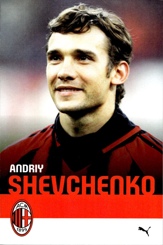 cartolina postcard Calcio  Milan sponsor PUMA Andriy Shevchenko (2