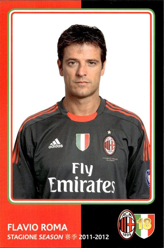 cartolina postcard Calcio Milan 2011-12 - Roma