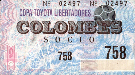 biglietto stadio COPA TOYOTA LIBERATADORES COLOMBES SOCIO